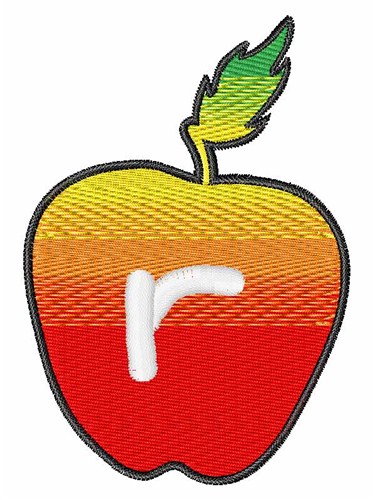 Apple Font Lowercase r Machine Embroidery Design
