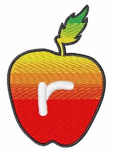 Picture of Apple Font Lowercase r Machine Embroidery Design