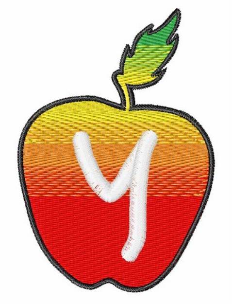 Picture of Apple Font Lowercase y Machine Embroidery Design