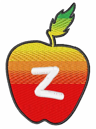 Apple Font Lowercase z Machine Embroidery Design