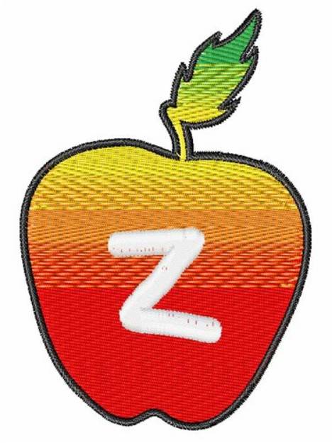 Picture of Apple Font Lowercase z Machine Embroidery Design