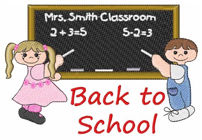 Back to School Machine Embroidery Design