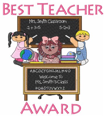 Best Teacher Award Machine Embroidery Design