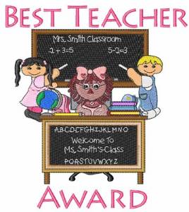 Picture of Best Teacher Award Machine Embroidery Design