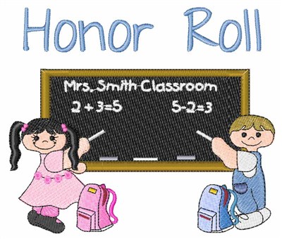 Honor Roll Machine Embroidery Design