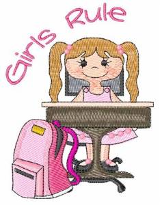 Picture of Girls Rule Machine Embroidery Design