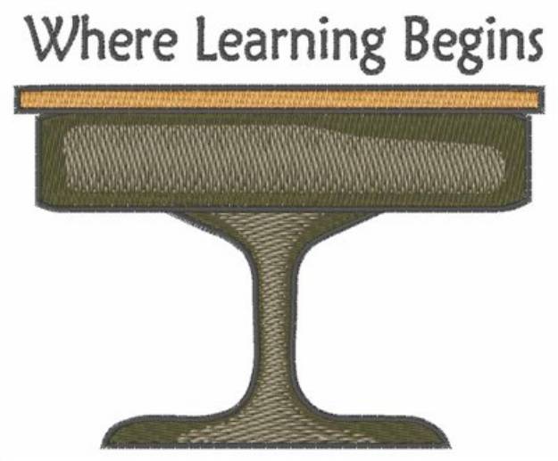 Picture of Where Learning Begins Machine Embroidery Design