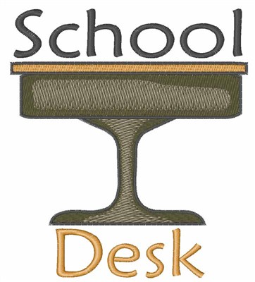 School Desk Machine Embroidery Design