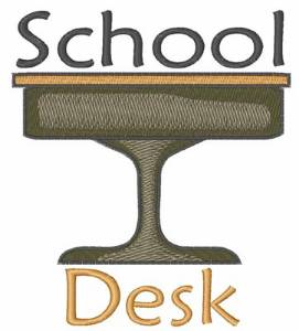 Picture of School Desk Machine Embroidery Design