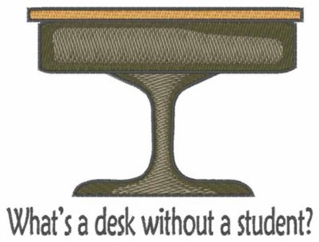 Picture of Desk Without Student Machine Embroidery Design