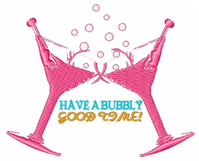 Bubbly Good Time Machine Embroidery Design