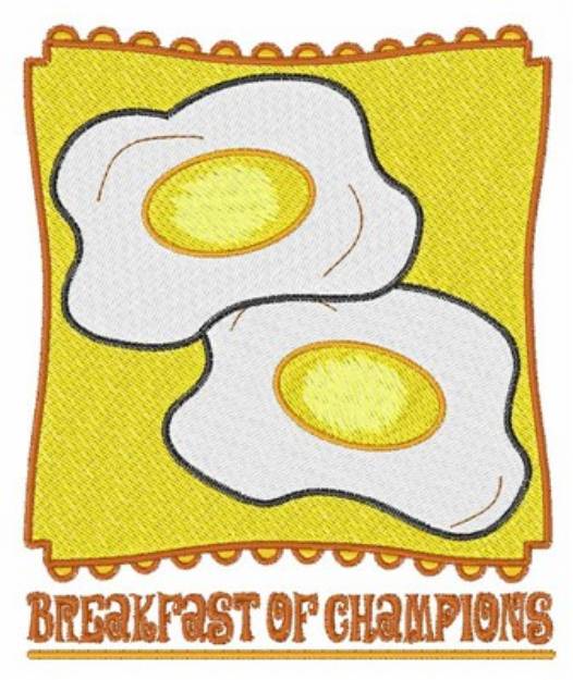Picture of Breakfast of Champions Machine Embroidery Design