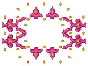 Picture of Pink Deco Border Machine Embroidery Design
