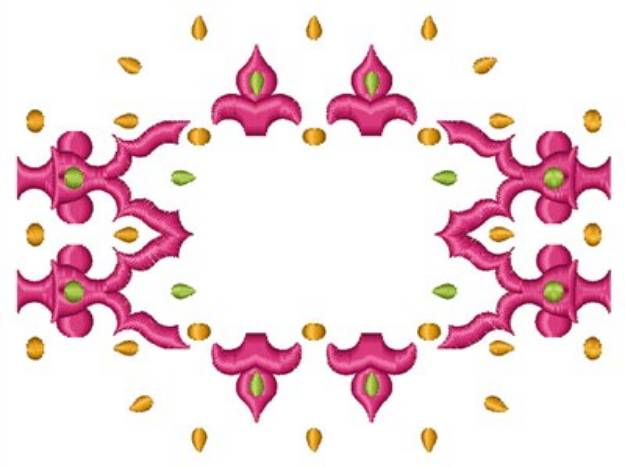 Picture of Pink Deco Border Machine Embroidery Design