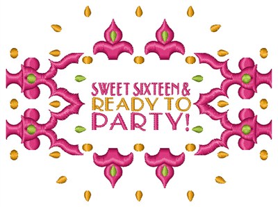 Ready to Party Machine Embroidery Design