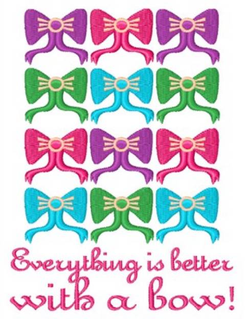 Picture of Better With a Bow Machine Embroidery Design