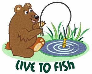 Picture of Live to Fish Machine Embroidery Design