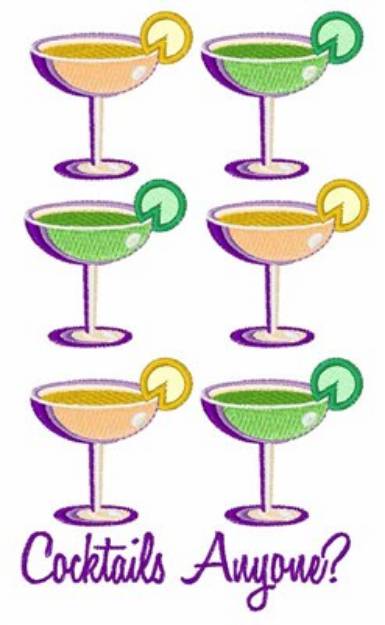 Picture of Cocktails Anyone? Machine Embroidery Design