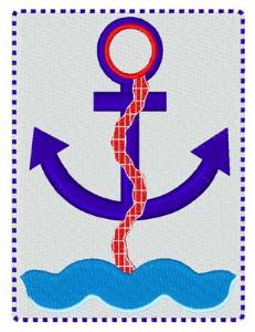 Picture of Anchor & Ocean Machine Embroidery Design