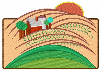 Farm Land Machine Embroidery Design
