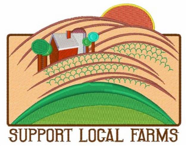 Picture of Support Local Farms Machine Embroidery Design