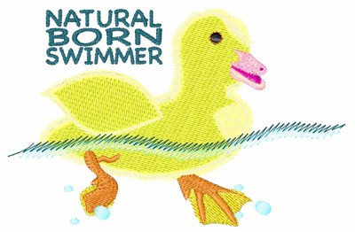 Born Swimmer Machine Embroidery Design