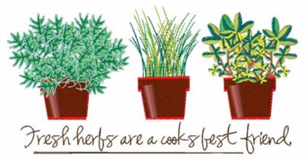 Picture of Fresh Herbs Machine Embroidery Design