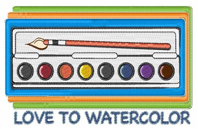 Love to Watercolor Machine Embroidery Design