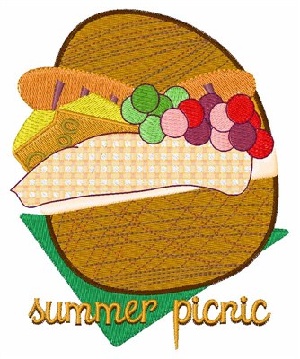 Summer Picnic Machine Embroidery Design
