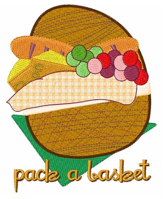 Pack a Basket Machine Embroidery Design
