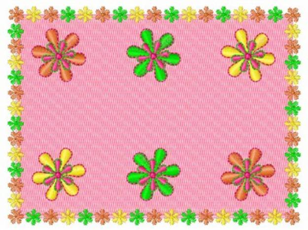 Picture of Floral Placemat Machine Embroidery Design