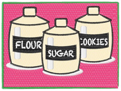 Kitchen Canisters Machine Embroidery Design