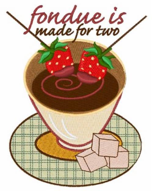 Picture of Fondue for Two Machine Embroidery Design