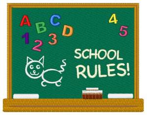 Picture of School Rules Machine Embroidery Design