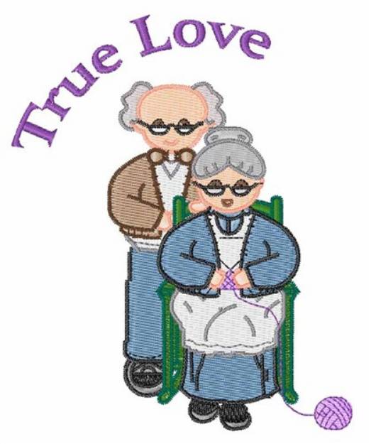 Picture of True Love Grandparents Machine Embroidery Design