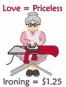 Picture of Love Ironing Machine Embroidery Design