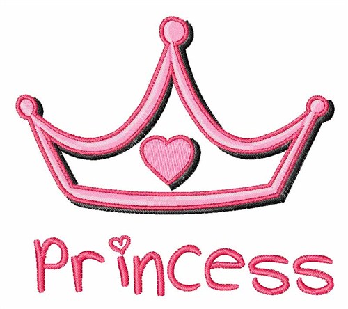 Princess Tiara Machine Embroidery Design