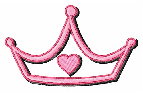Tiara Princess Machine Embroidery Design