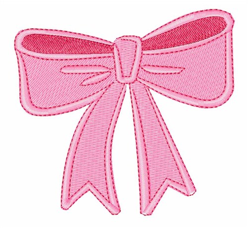 Detailed Bow Machine Embroidery Design
