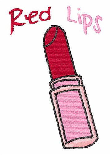 Red Lipstick Machine Embroidery Design