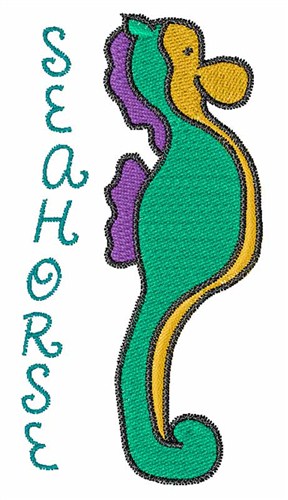 Cute Seahorse Machine Embroidery Design