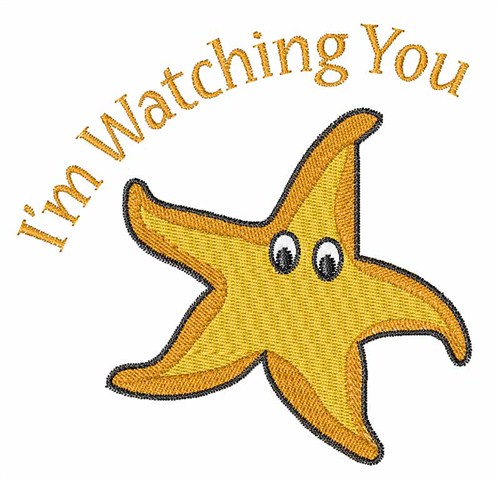 Watching Starfish Machine Embroidery Design