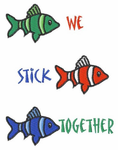 Picture of Stick Together Fish Machine Embroidery Design