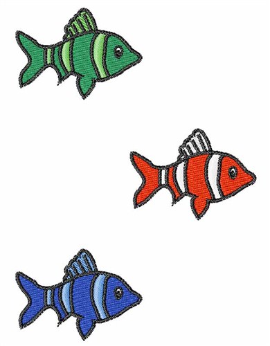 Cute Fish Machine Embroidery Design