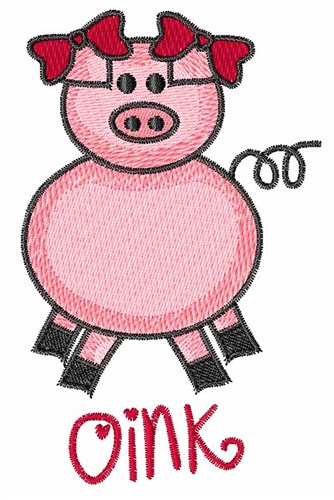 Pig Oink Machine Embroidery Design