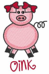 Picture of Pig Oink Machine Embroidery Design