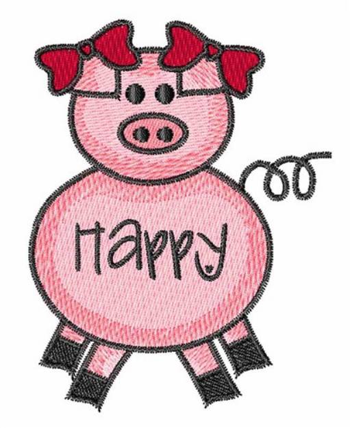 Picture of Happy Pig Machine Embroidery Design