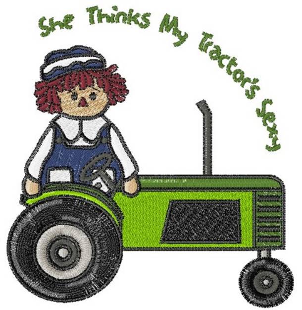 Picture of Sexy Tractor Machine Embroidery Design