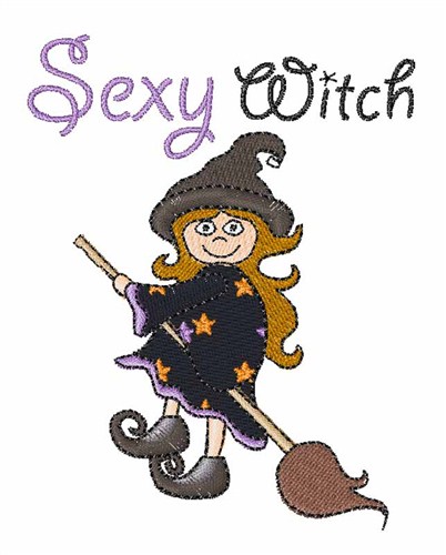 Sexy Witch Machine Embroidery Design