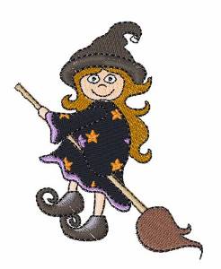 Picture of Cute Witch Machine Embroidery Design